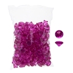 Mega Crafts - 1 Pound Acrylic Decorative Small Diamonds - Dark Fuchsia