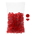 Mega Crafts - 1 Pound Acrylic Decorative Small Diamonds - Red