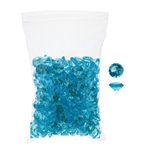 Mega Crafts - 1 Pound Acrylic Decorative Small Diamonds - Turquoise