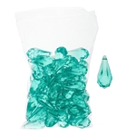 Mega Crafts - 1 Pound Acrylic Decorative Ice Rocks Teardrop - Aqua