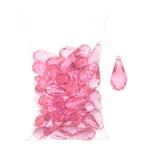 Mega Crafts - 1 Pound Acrylic Decorative Ice Rocks Teardrop - Pink