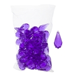 Mega Crafts - 1 Pound Acrylic Decorative Ice Rocks Teardrop - Purple