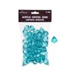 Mega Crafts - 1/2 Pound Acrylic Decorative Gemstones - Aqua