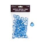 Mega Crafts - 1/2 Pound Acrylic Decorative Gemstones - Blue