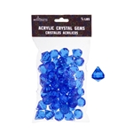 Mega Crafts - 1/2 Pound Acrylic Decorative Gemstones - Dark Blue