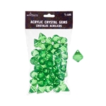 Mega Crafts - 1/2 Pound Acrylic Decorative Gemstones - Green