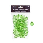 Mega Crafts - 1/2 Pound Acrylic Decorative Gemstones - Light Green