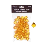 Mega Crafts - 1/2 Pound Acrylic Decorative Gemstones - Orange