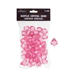 Mega Crafts - 1/2 Pound Acrylic Decorative Gemstones - Pink