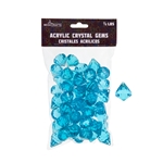 Mega Crafts - 1/2 Pound Acrylic Decorative Gemstones - Turquoise