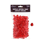 Mega Crafts - 1/2 Pound Acrylic Decorative Ice Rocks Cube - Red