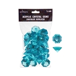 Mega Crafts - 1/2 Pound Acrylic Decorative Large Diamonds - Aqua