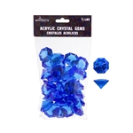 Mega Crafts - 1/2 Pound Acrylic Decorative Large Diamonds - Dark Blue