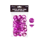 Mega Crafts - 1/2 Pound Acrylic Decorative Large Diamonds - Fuchsia