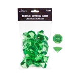 Mega Crafts - 1/2 Pound Acrylic Decorative Large Diamonds - Green