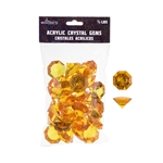 Mega Crafts - 1/2 Pound Acrylic Decorative Large Diamonds - Orange