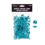 Mega Crafts - 1/2 Pound Acrylic Decorative Small Diamonds - Aqua