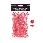 Mega Crafts - 1/2 Pound Acrylic Decorative Small Diamonds - Coral