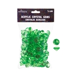 Mega Crafts - 1/2 Pound Acrylic Decorative Small Diamonds - Green