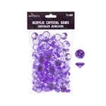Mega Crafts - 1/2 Pound Acrylic Decorative Small Diamonds - Lavender