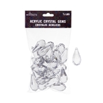 Mega Crafts - 1/2 Pound Acrylic Decorative Ice Rocks Teardrop - Clear