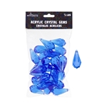 Mega Crafts - 1/2 Pound Acrylic Decorative Ice Rocks Teardrop - Dark Blue