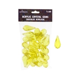 Mega Crafts - 1/2 Pound Acrylic Decorative Ice Rocks Teardrop - Gold