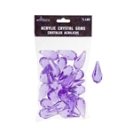 Mega Crafts - 1/2 Pound Acrylic Decorative Ice Rocks Teardrop - Lavender