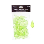 Mega Crafts - 1/2 Pound Acrylic Decorative Ice Rocks Teardrop - Light Yellow