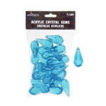 Mega Crafts - 1/2 Pound Acrylic Decorative Ice Rocks Teardrop - Turquoise