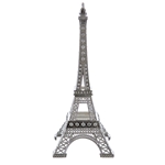 Mega Crafts - 10" Eiffel Tower with Rhinestones - Silver