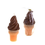 Ice Cream Cone Candle - Black