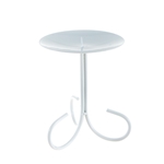 Mega Candles - Pillar / Round Metal Candle Holder - Matte White