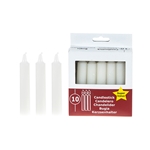 Mega Candles - 10 pcs 4" Unscented Household Candles - White