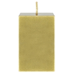 Mega Candles - 2" x 3" Unscented Square Pillar Candle - Gold