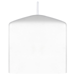 3" x 3" Unscented Dome Top Square Pillar Candle - White