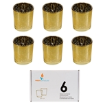 Mega Candles - 2.5" x 3" Mercury Glass Votive Candle Holder - Gold