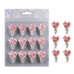 Mega Crafts - 12 pcs Tulips Poly Resin Embellishments - Pink