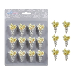 Mega Crafts - 12 pcs Tulips Poly Resin Embellishments - White