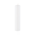 Azure Candles - 2" x 9" Unscented Round Glazed Pillar Candle - White