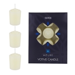 Azure Candles - 12 pcs 15 Hours Unscented Votive Candle - Ivory