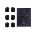 Azure Candles - 12 pcs 10 Hours Unscented Votive Candle - Black