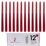 12 pcs 10" Unscented Taper Candle in White Box - Red