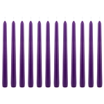 Mega Candles - 12 pcs 10" Unscented Taper Candle in White Box - Dark Purple