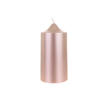 Mega Candles - 3" x 6" Unscented Round Dome Top Pillar Candle - Rose Gold