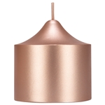 3" x 3" Unscented Round Bell Top Pillar Candle - Rose Gold