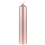 2" x 9" Unscented Round Dome Top Pillar Candle - Rose Gold