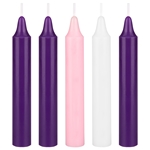 Mega Candles - 5 pcs 5" Unscented Advent Taper Candle - Asst