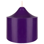 3" x 3" Unscented Round Bell Top Pillar Candle - Purple