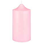 Mega Candles - 3" x 6" Unscented Round Bell Top Pillar Candle - Pink